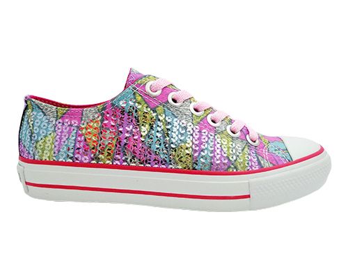 Tênis All Star Feminino Rosa Claro Estampado com Lantejoula