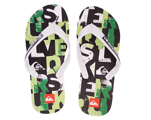 Chinelo QuikSilver Branco e Verde MOD:30294