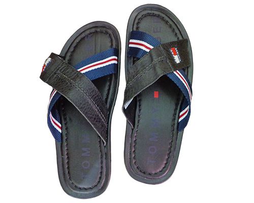 Chinelo Masculino Couro Tommy Hilfiger Preto Cod.:30302