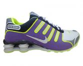 Tênis Feminino Nike Shox NZ Roxo e Verde Limão MOD:10848 Lan
