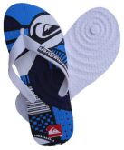 Chinelo Quiksiver Branco e Azul Cod:30127